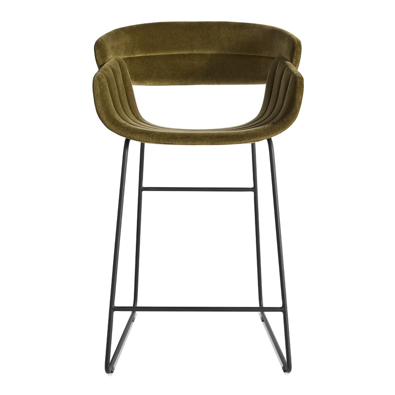 Racer Stool Coffee Velvet